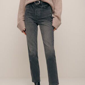 NWT Reformation Cynthia High Rise Straight Jeans - Size 24 - Liman